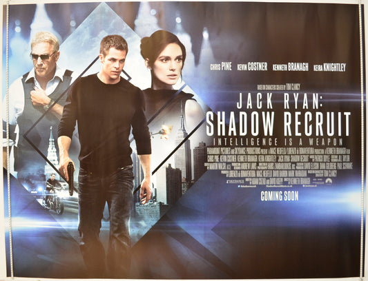 Jack Ryan : Shadow Recruit  Original British Quad Poster - Film Poster - Movie Poster 