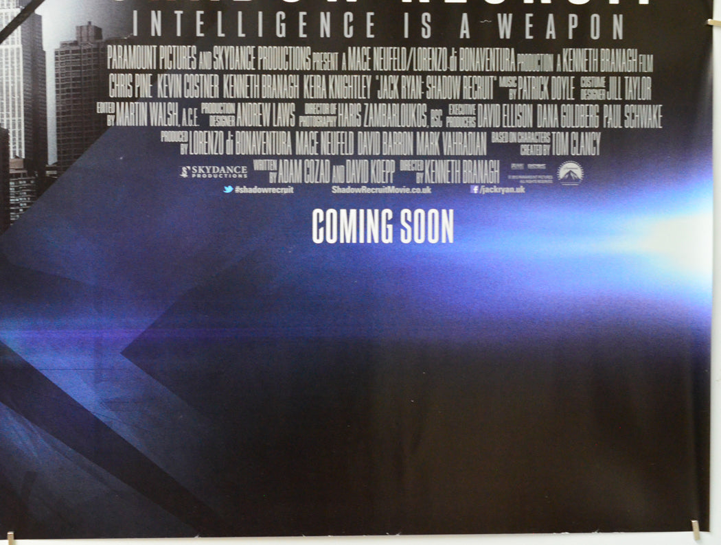 Jack Ryan : Shadow Recruit (Bottom Right) Cinema Quad Movie Poster 