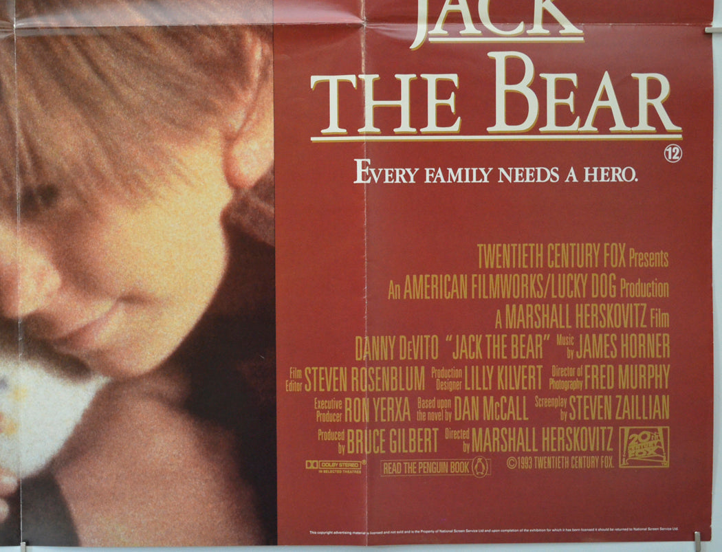 JACK THE BEAR (Bottom Right) Cinema Quad Movie Poster 