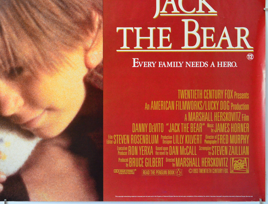 Jack The Bear (Bottom Right) Cinema Quad Movie Poster 