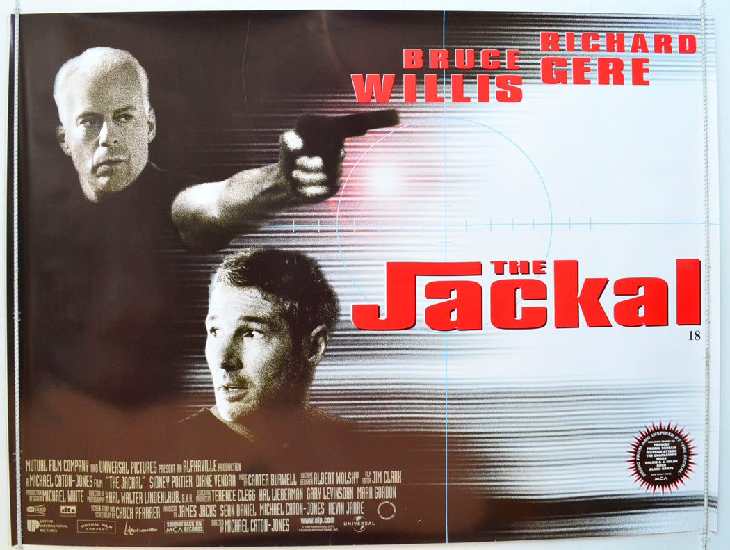 The Jackal  Original British Quad Poster - Film Poster - Movie Poster