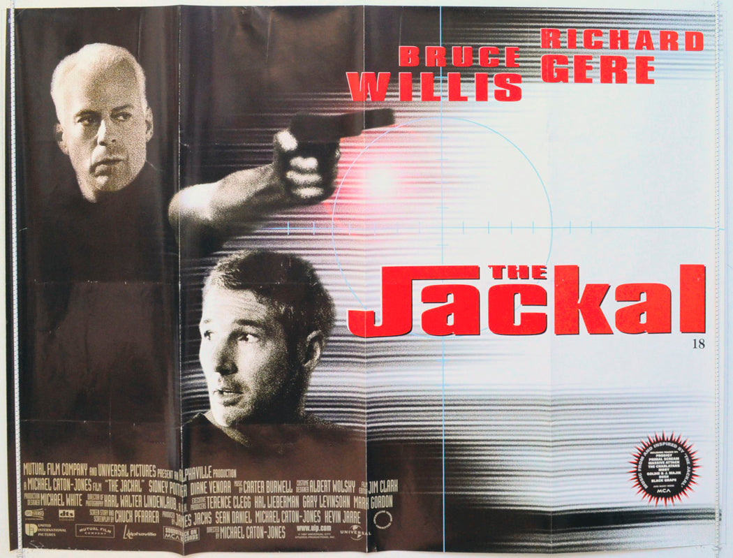 The Jackal Original British Quad Poster - Film Poster - Movie Poster 