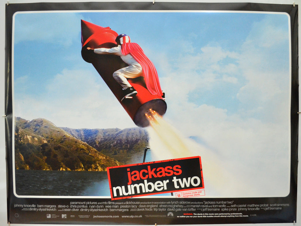 Jackass Number Two Original Quad Poster - Film Poster - Movie Poster