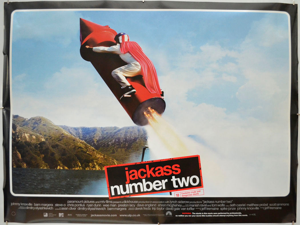 Jackass Number Two Original Quad Poster - Film Poster - Movie Poster