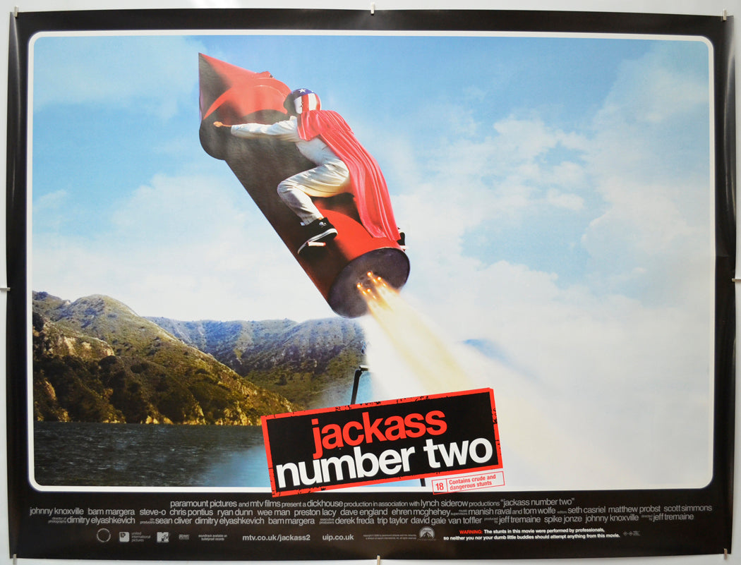 Jackass Number Two Original Quad Poster - Film Poster - Movie Poster