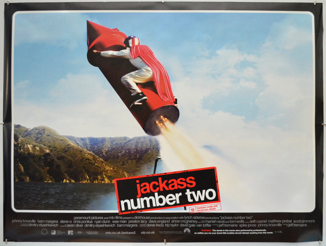 Jackass Number Two - Original Quad Poster - Film Poster - Movie Poster