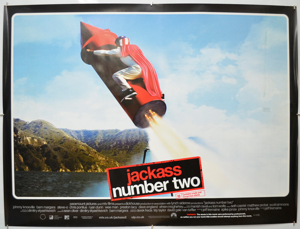 Jackass Number Two Original Quad Poster - Film Poster - Movie Poster