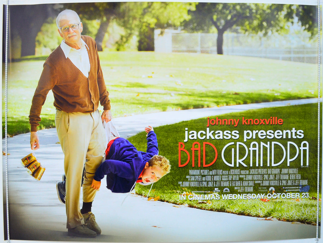 Jackass Presents : Bad Grandpa  Original British Quad Poster - Film Poster - Movie Poster 