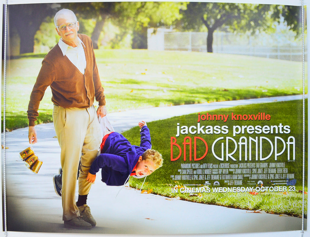 Jackass Presents : Bad Grandpa  Original British Quad Poster - Film Poster - Movie Poster 