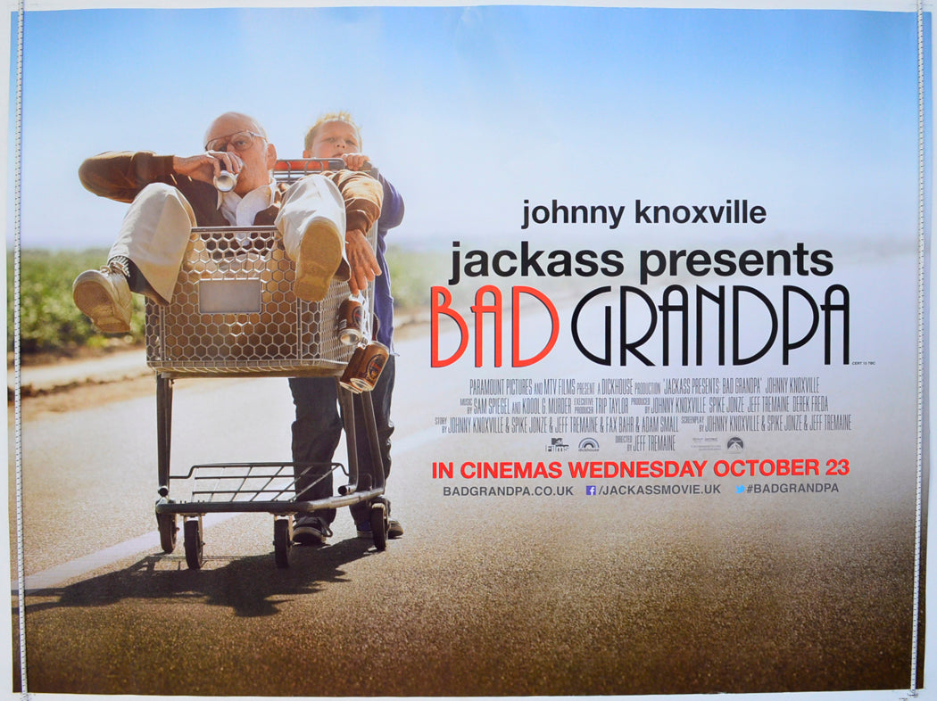 Jackass Presents : Bad Grandpa  Original British Quad Poster - Film Poster - Movie Poster 