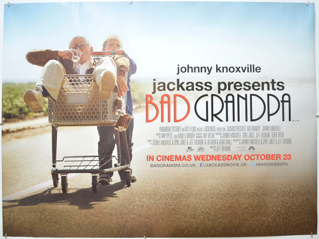 Jackass Presents : Bad Grandpa (Teaser / Advance Version)  Original Quad Poster - Film Poster - Movie Poster