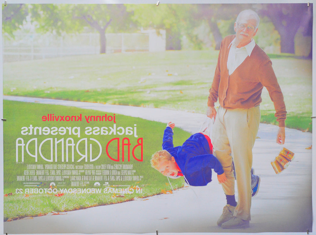 Jackass Presents : Bad Grandpa (Back) Cinema Quad Movie Poster 