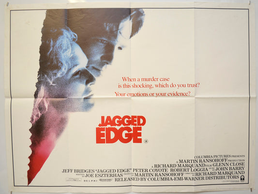 Jagged Edge Original Quad Poster - Film Poster - Movie Poster