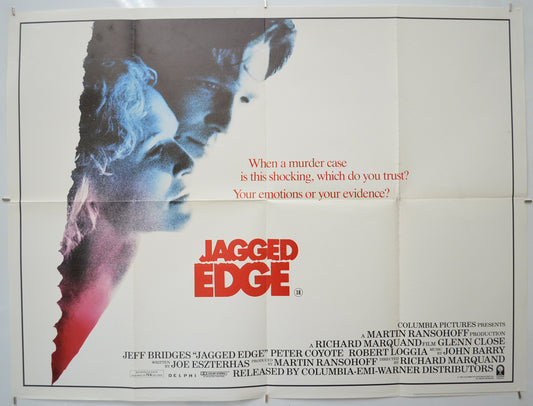 Jagged Edge - Original Quad Poster - Film Poster - Movie Poster