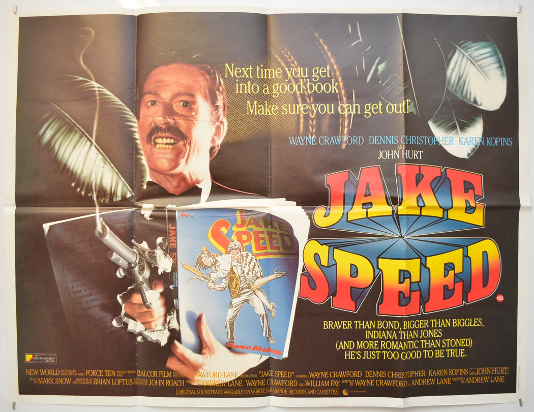 Jake Speed  Original Quad Poster - Film Poster - Movie Poster