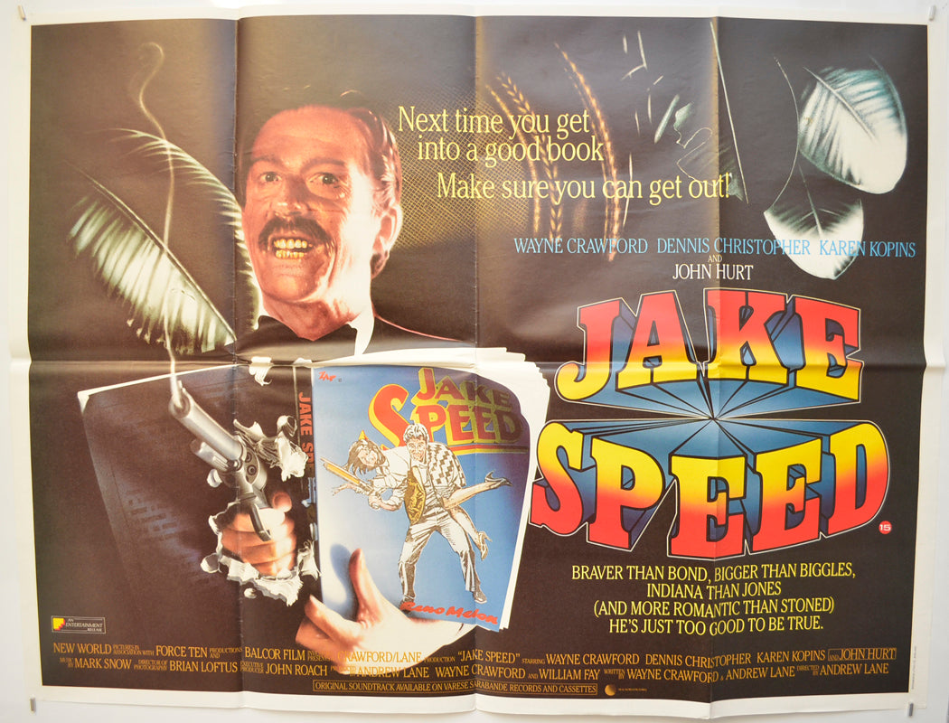 Jake Speed  Original Quad Poster - Film Poster - Movie Poster