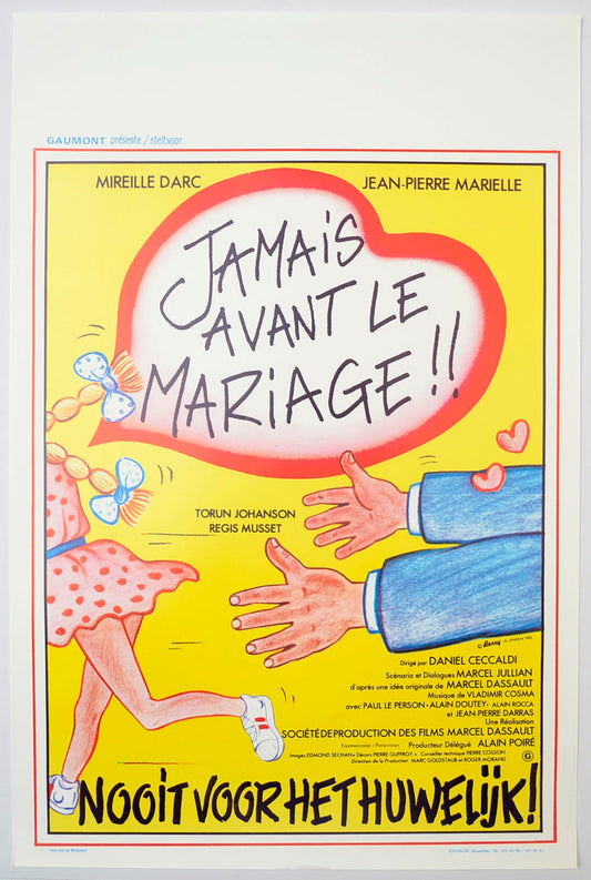 Jamais avant le mariage Original Belgian Poster - Film Poster - Movie Poster