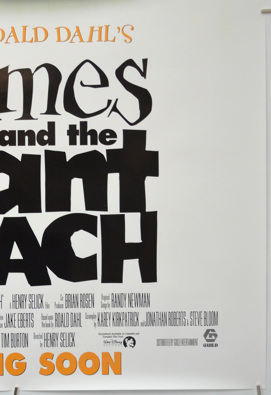 JAMES AND THE GIANT PEACH (Bottom Right) Cinema One Sheet Movie Poster 