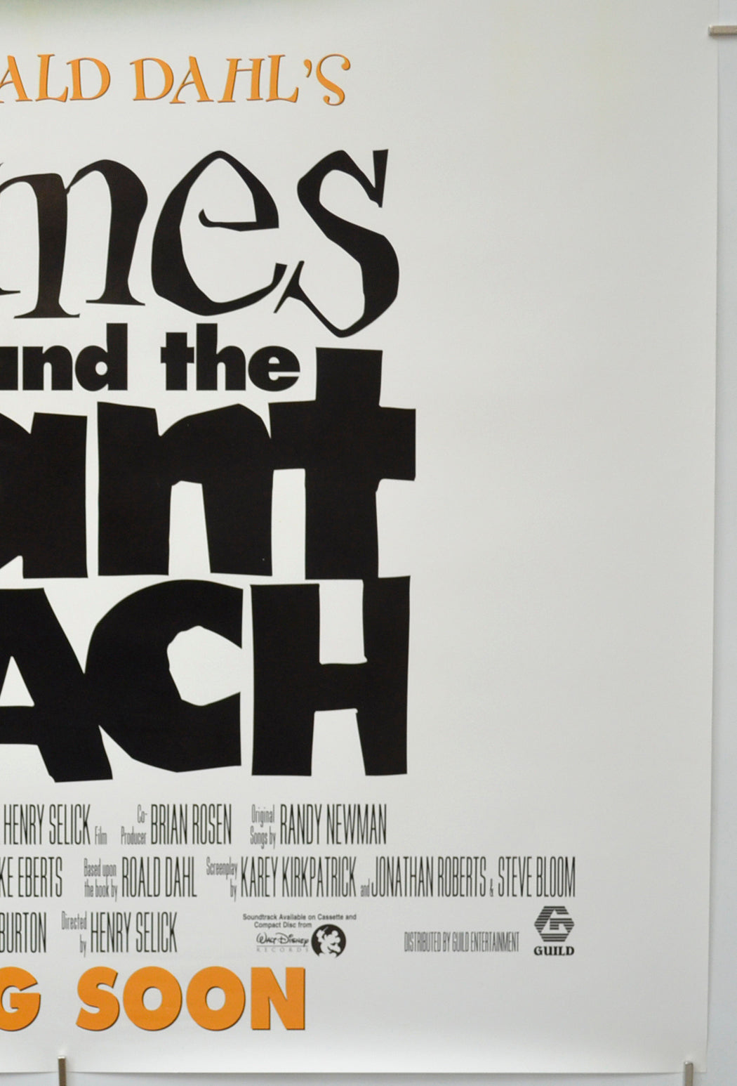 JAMES AND THE GIANT PEACH (Bottom Right) Cinema One Sheet Movie Poster 