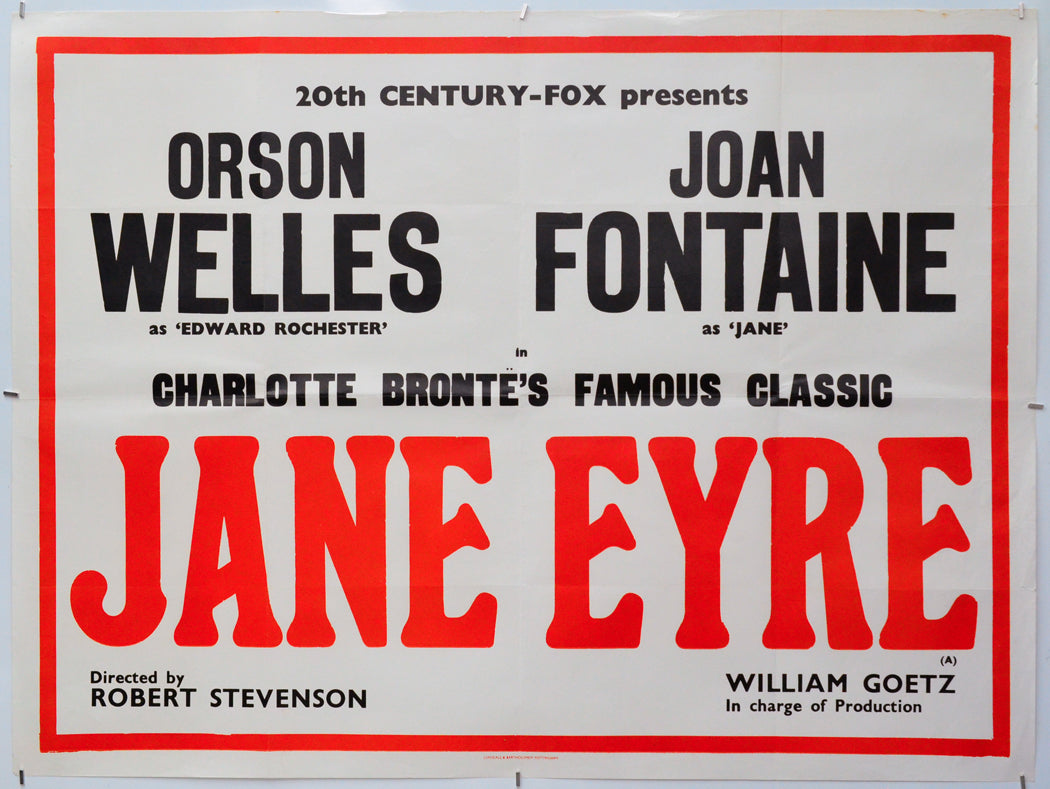 Jane Eyre - Original Quad Poster - Film Poster - Movie Poster
