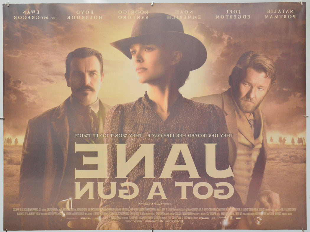 Jane Got A Gun (Back) Cinema Quad Movie Poster 
