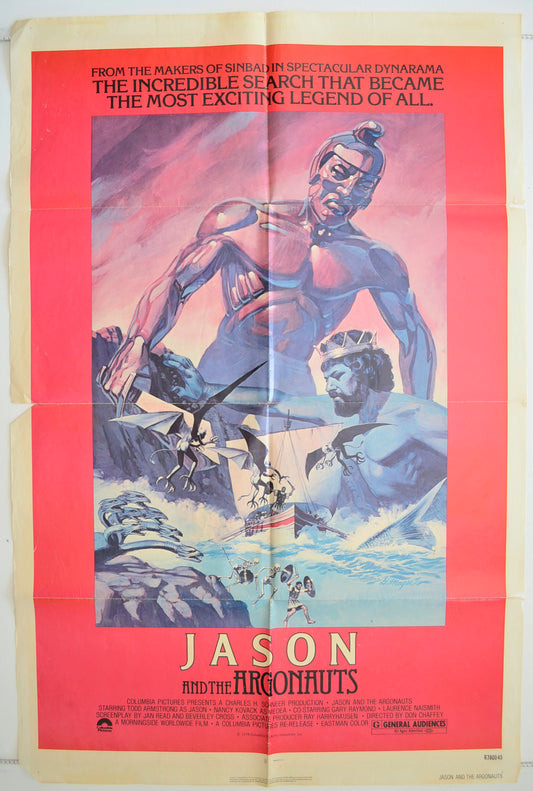 Jason And The Argonauts  Original One Sheet Poster - Film Poster - Movie Poster 