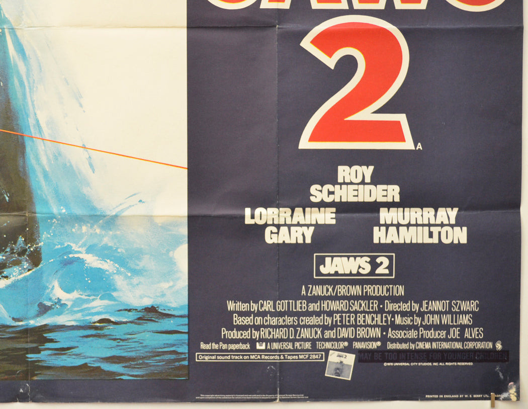 JAWS 2 (Bottom Right) Cinema Quad Movie Poster 