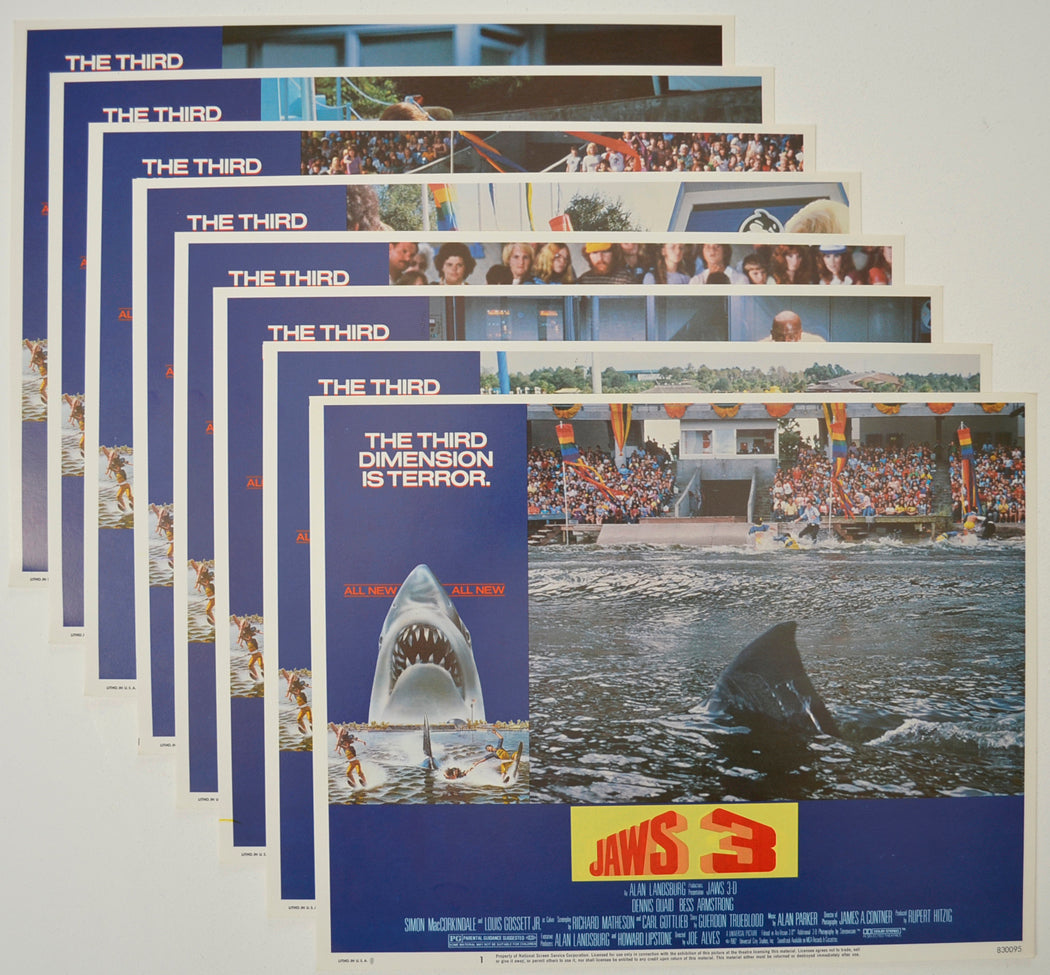 JAWS 3 (Full View) Cinema Set of Lobby Cards  