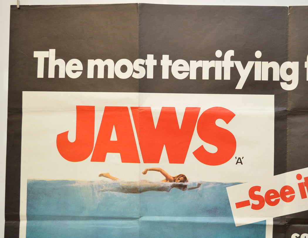 JAWS (Top Left) Cinema Quad Movie Poster 