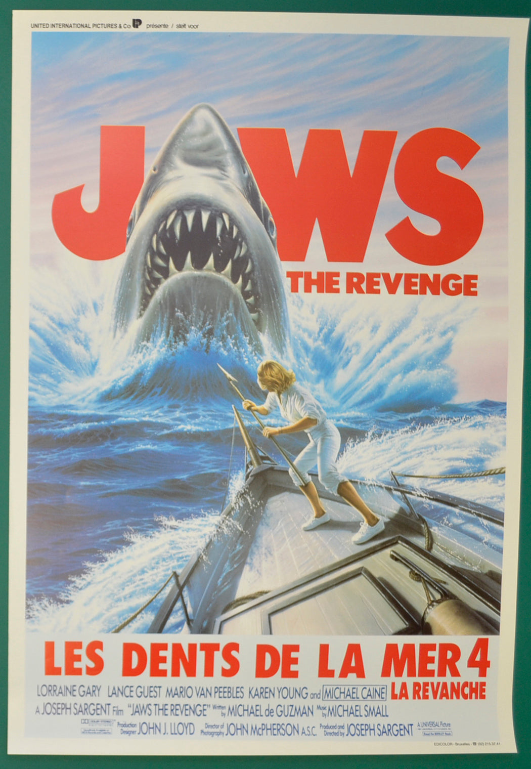 Jaws - The Revenge  Original Belgian Poster - Film Poster - Movie Poster  