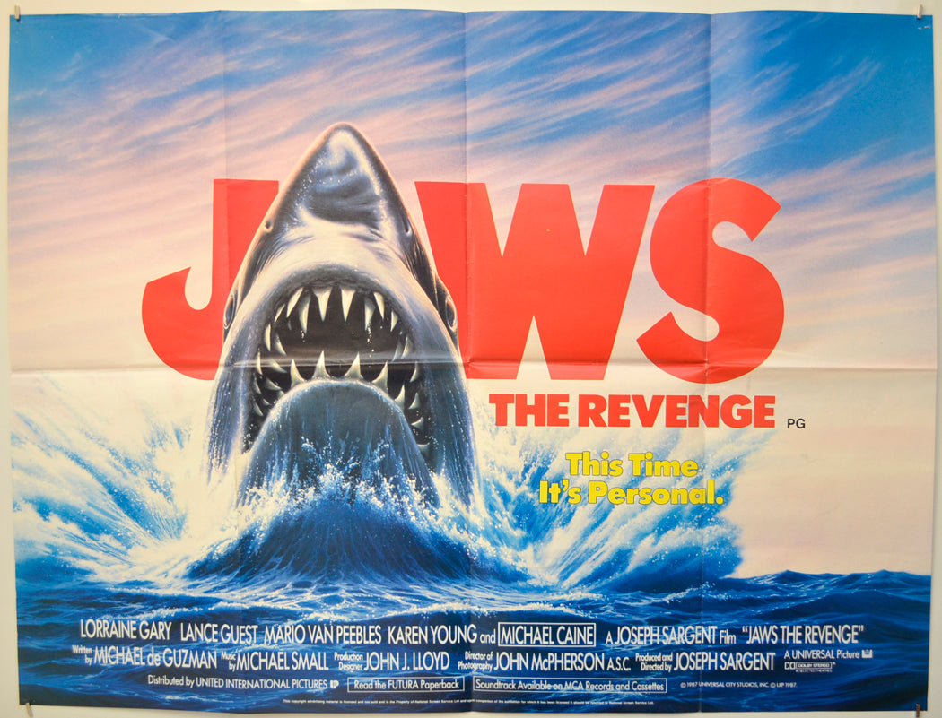 Jaws - The Revenge  Original Quad Poster - Film Poster - Movie Poster