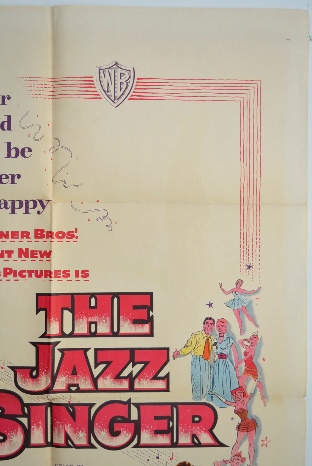 THE JAZZ SINGER (Top Right) Cinema One Sheet Movie Poster 