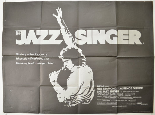 The Jazz Singer   Original Quad Poster - Film Poster - Movie Poster 