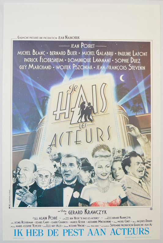 Je hais les acteurs (a.k.a. I Hate Actors) Original Belgian Poster - Film Poster - Movie Poster