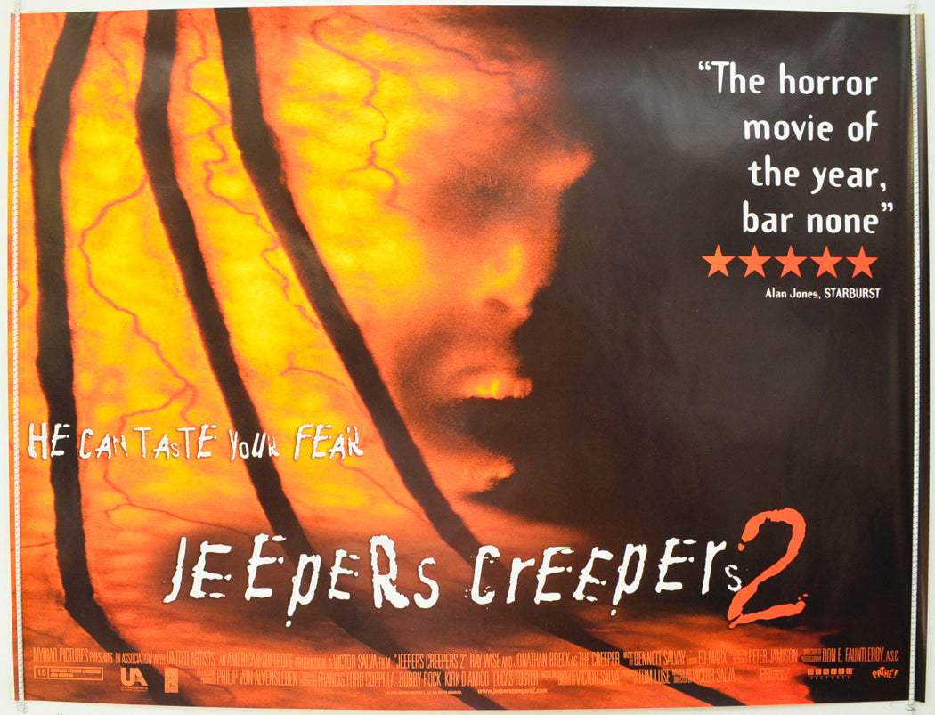 Jeepers Creepers 2  Original British Quad Poster - Film Poster - Movie Poster 