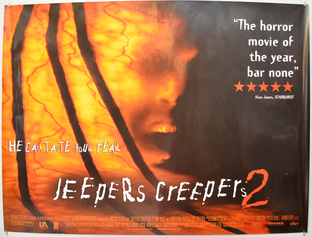 Jeepers Creepers 2 Original Quad Poster - Film Poster - Movie Poster  