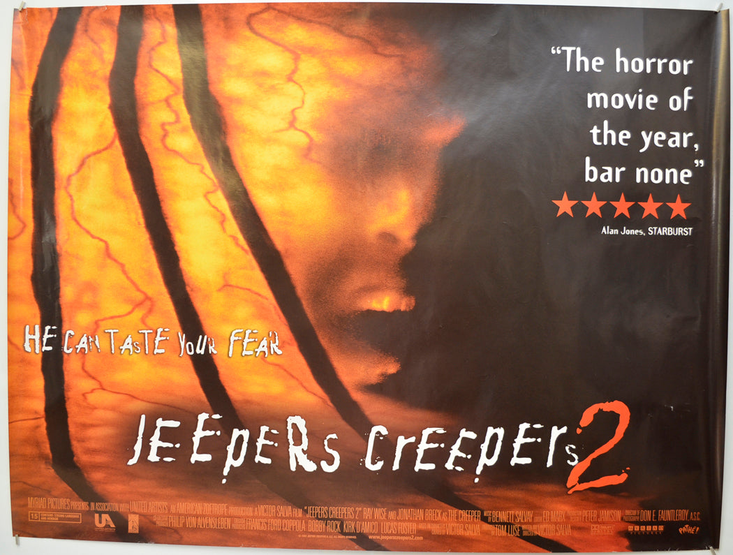 Jeepers Creepers 2 Original Quad Poster - Film Poster - Movie Poster  