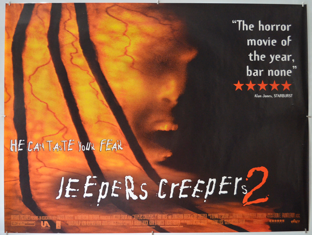 Jeepers Creepers 2 Original Quad Poster - Film Poster - Movie Poster  