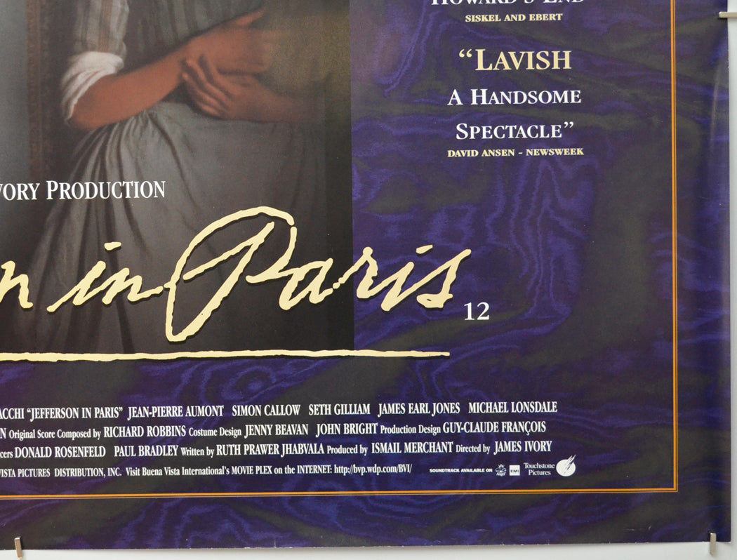 JEFFERSON IN PARIS (Bottom Right) Cinema Quad Movie Poster 