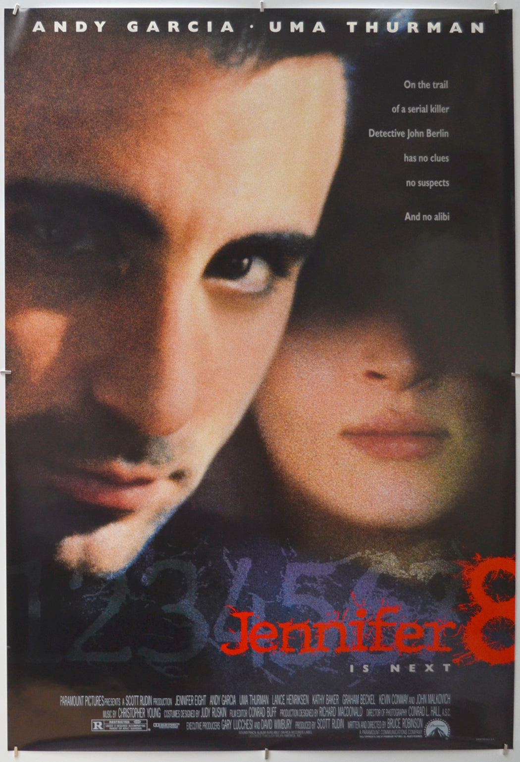 Jennifer 8 (a.k.a. Jennifer Eight) Original One Sheet Poster - Film Poster - Movie Poster