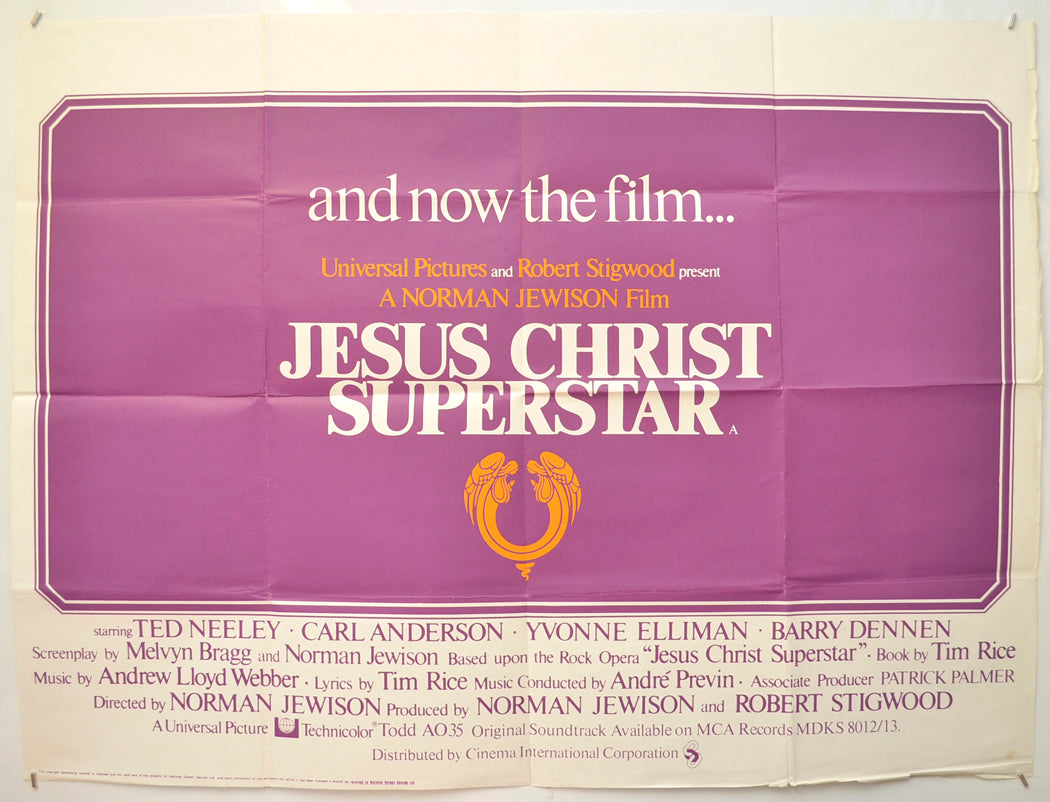 Jesus Christ Superstar Original Quad Poster - Film Poster - Movie Poster