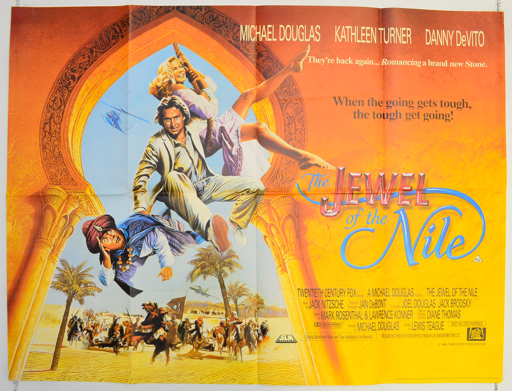 The Jewel Of The Nile Original Quad Poster - Film Poster - Movie Poster  