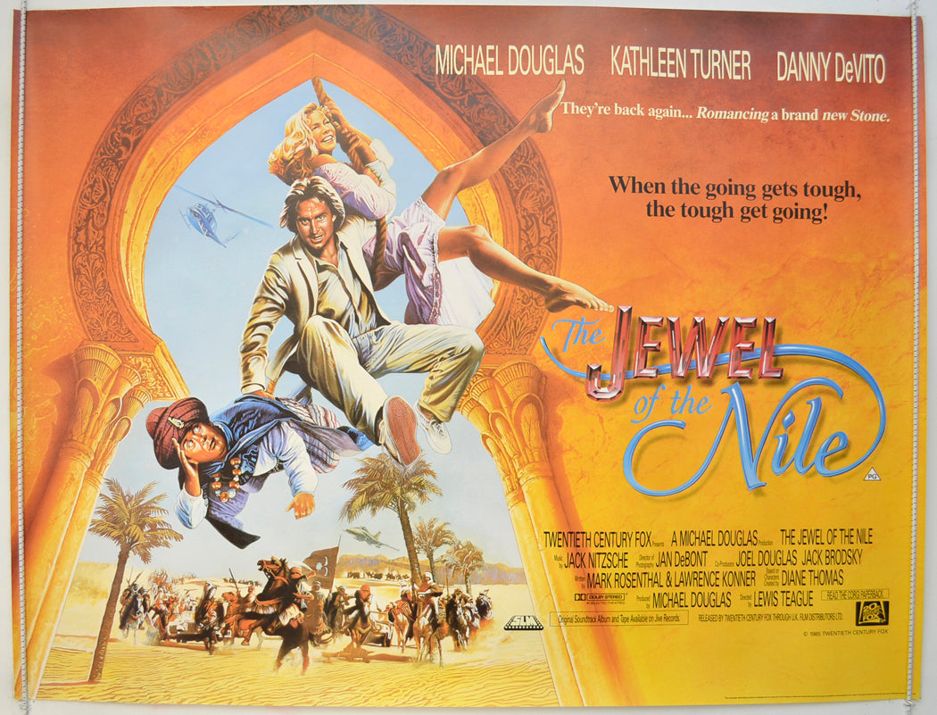 The Jewel Of The Nile Original Quad Poster - Film Poster - Movie Poster  