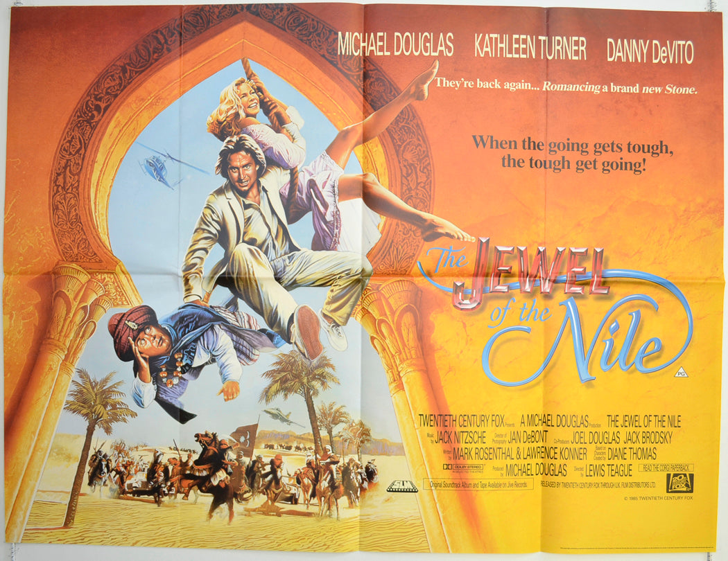 The Jewel Of The Nile  Original British Quad Poster - Film Poster - Movie Poster 