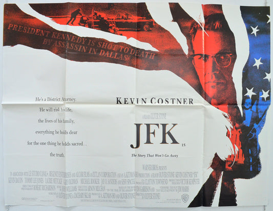 JFK  Original British Quad Poster - Film Poster - Movie Poster 