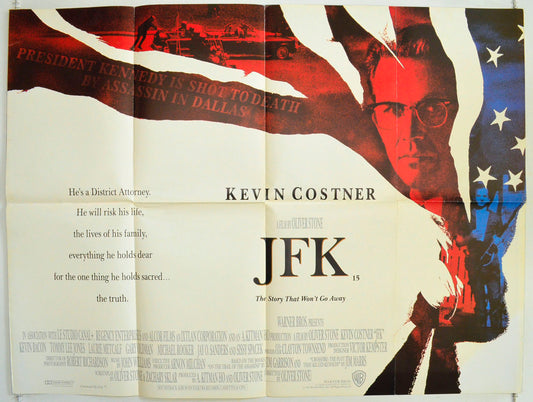 JFK Original British Quad Poster - Film Poster - Movie Poster 