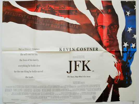 JFK Original Quad Poster - Film Poster - Movie Poster  