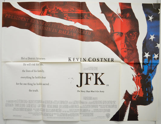 JFK Original Quad Poster - Film Poster - Movie Poster  