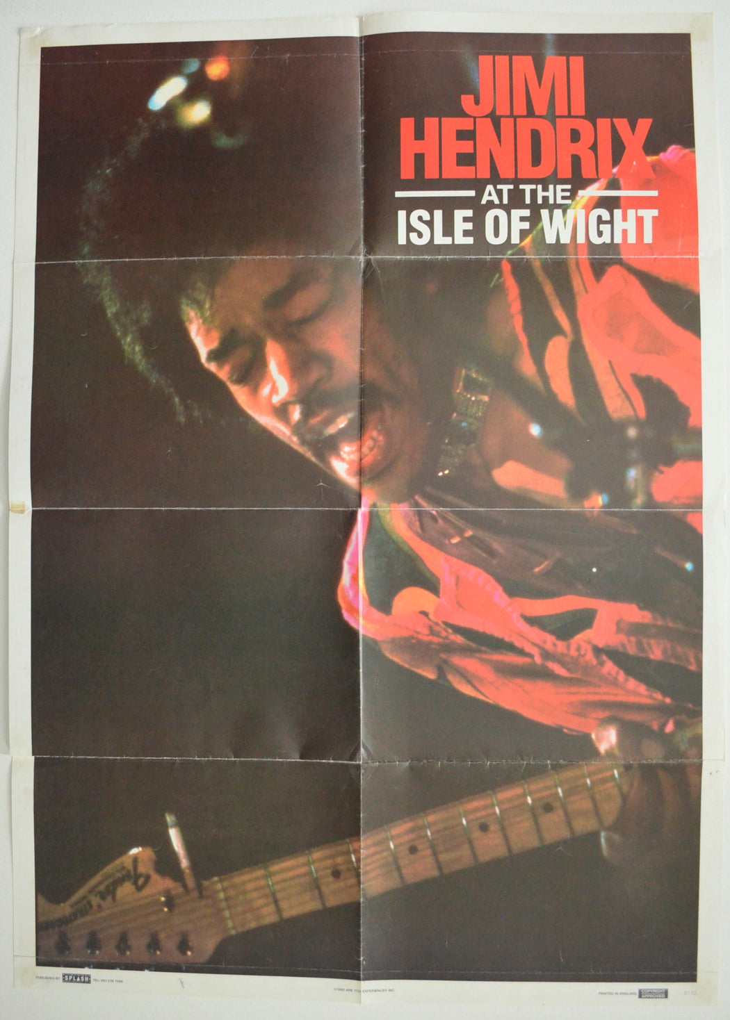 Jimi Hendrix At The Isle Of Wight Original Poster - Film Poster - Movie Poster  