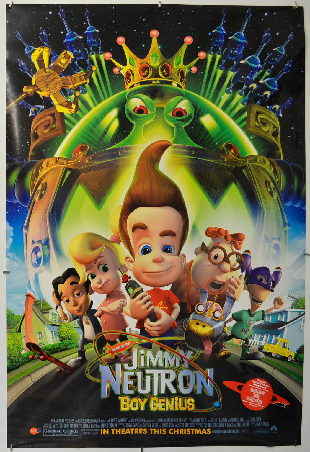 Jimmy Neutron : Boy Genius  Original One Sheet Poster - Film Poster - Movie Poster